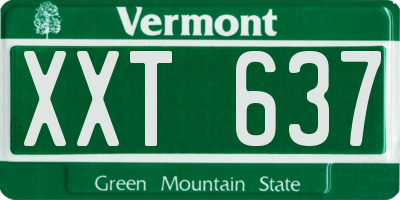 VT license plate XXT637