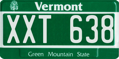 VT license plate XXT638