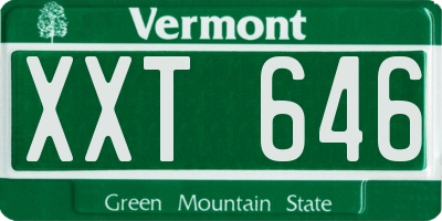 VT license plate XXT646