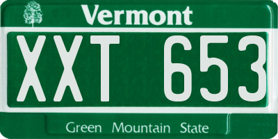 VT license plate XXT653