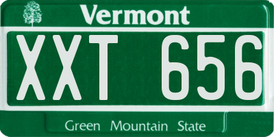 VT license plate XXT656