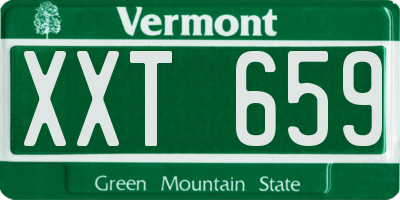 VT license plate XXT659