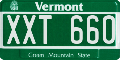 VT license plate XXT660