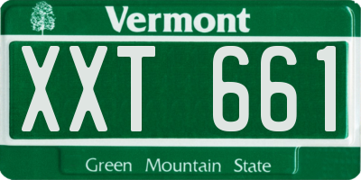 VT license plate XXT661