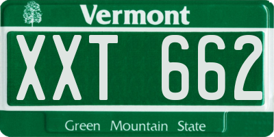 VT license plate XXT662