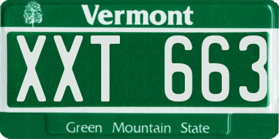 VT license plate XXT663