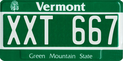 VT license plate XXT667
