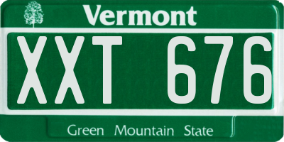VT license plate XXT676
