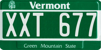 VT license plate XXT677