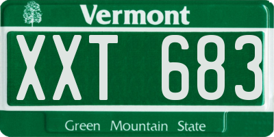 VT license plate XXT683