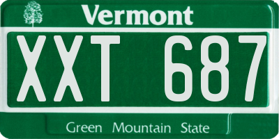 VT license plate XXT687