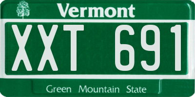 VT license plate XXT691