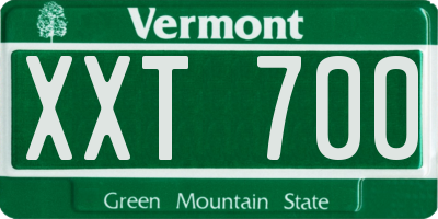 VT license plate XXT700