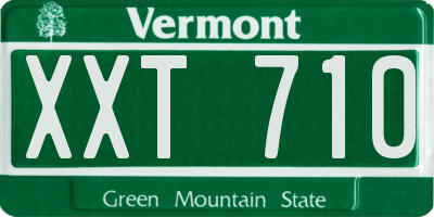 VT license plate XXT710