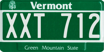 VT license plate XXT712