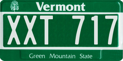 VT license plate XXT717