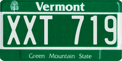 VT license plate XXT719