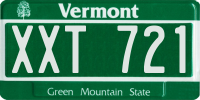 VT license plate XXT721