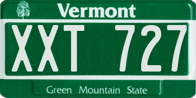 VT license plate XXT727