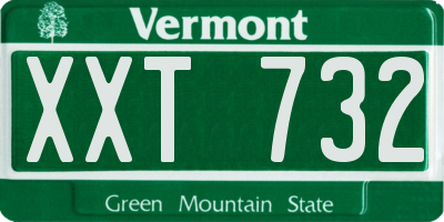 VT license plate XXT732