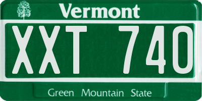 VT license plate XXT740