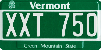 VT license plate XXT750