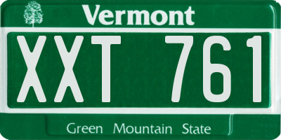 VT license plate XXT761