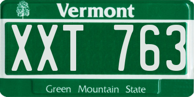 VT license plate XXT763