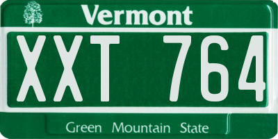 VT license plate XXT764
