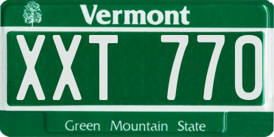 VT license plate XXT770