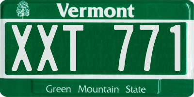 VT license plate XXT771