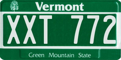 VT license plate XXT772