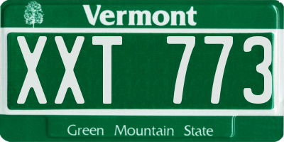 VT license plate XXT773
