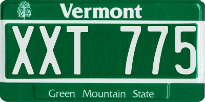 VT license plate XXT775