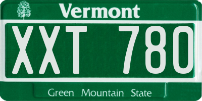 VT license plate XXT780