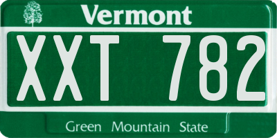 VT license plate XXT782