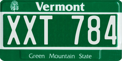 VT license plate XXT784