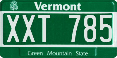 VT license plate XXT785