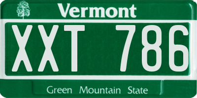 VT license plate XXT786
