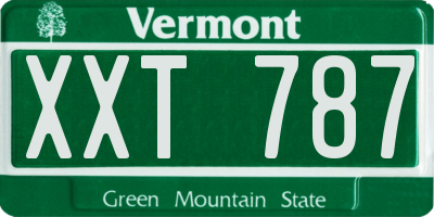 VT license plate XXT787
