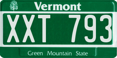 VT license plate XXT793