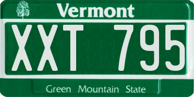 VT license plate XXT795