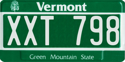 VT license plate XXT798
