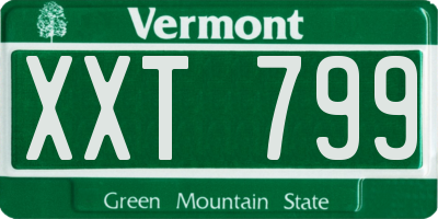 VT license plate XXT799