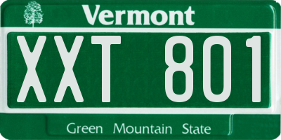 VT license plate XXT801