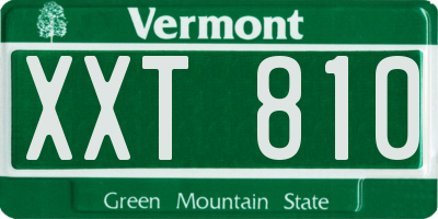 VT license plate XXT810