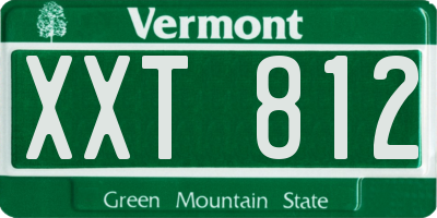 VT license plate XXT812