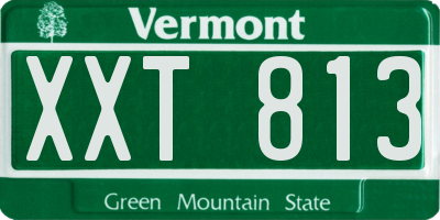 VT license plate XXT813