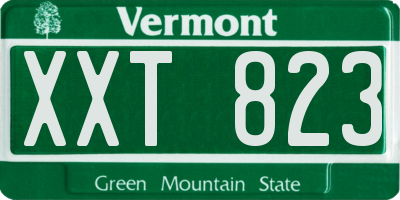 VT license plate XXT823