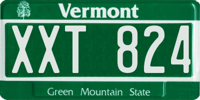 VT license plate XXT824